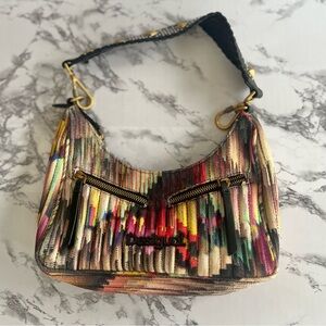 Desigual Canvas Handbag Multi Color Studded Bag Small